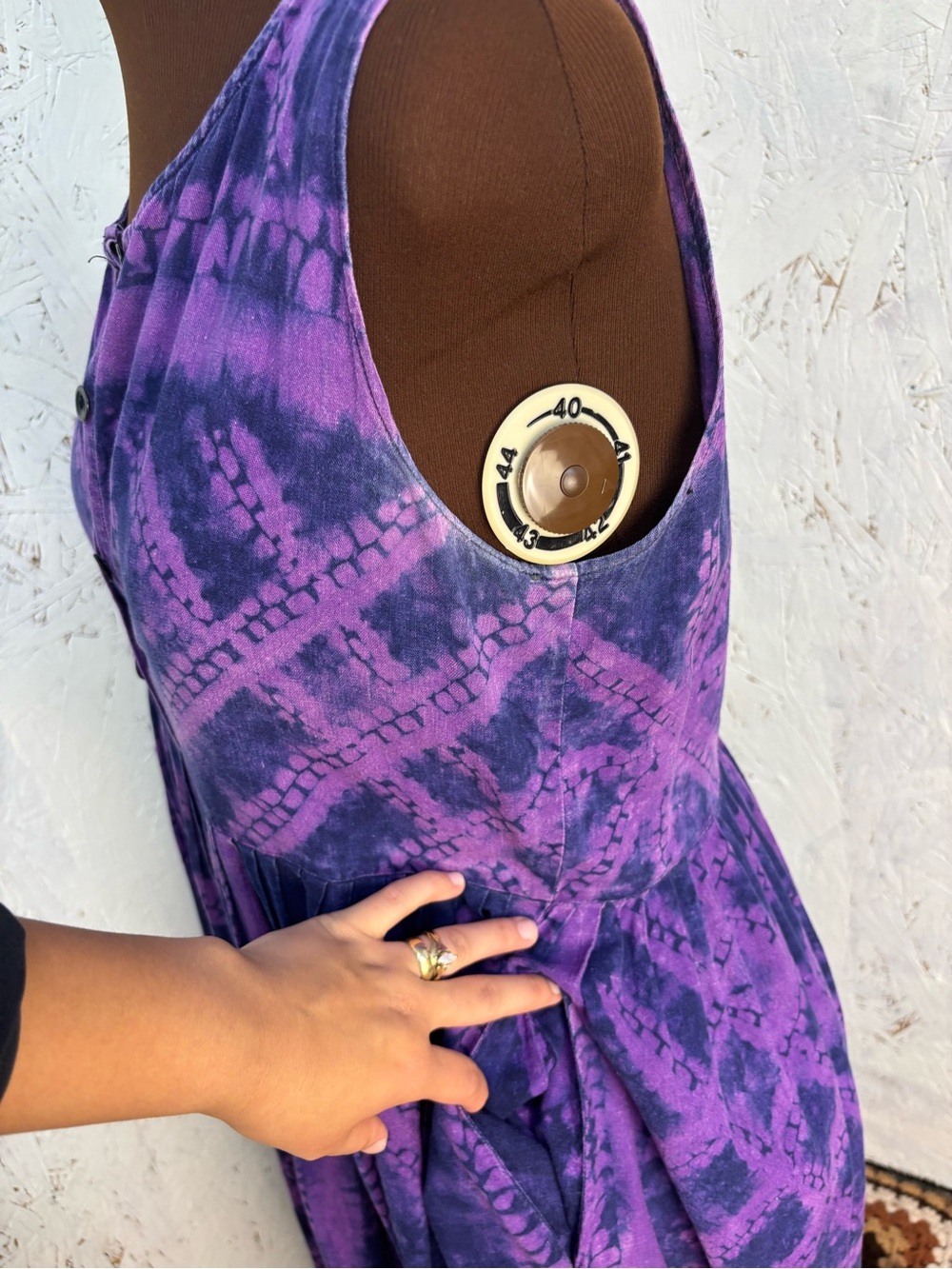 Nnamdi Ibenagu Spirit of Courage Tie Dye Purple Midi Dress Medium - Picture 5 of 8